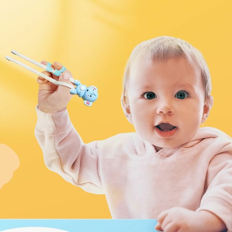 Bacchette per la pratica del mangiare bastoncini per alimenti utensili per l'alimentazione del bambino con scatola cucchiaio per bacchette da allenamento per stoviglie per bambini