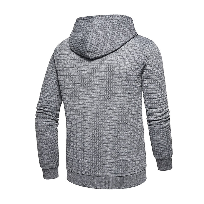 Pullover bertudung pria, baru musim gugur kasual ramping lengan panjang hangat sweater rajut atasan longgar olahraga luar ruangan pakaian pria