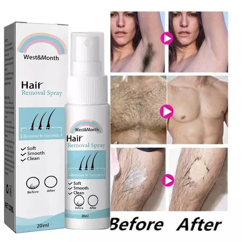 Spray per la depilazione permanente veloce depilatore indolore per le gambe delle ascelle inibitore della crescita dei capelli cura della crema per il corpo depilatoria