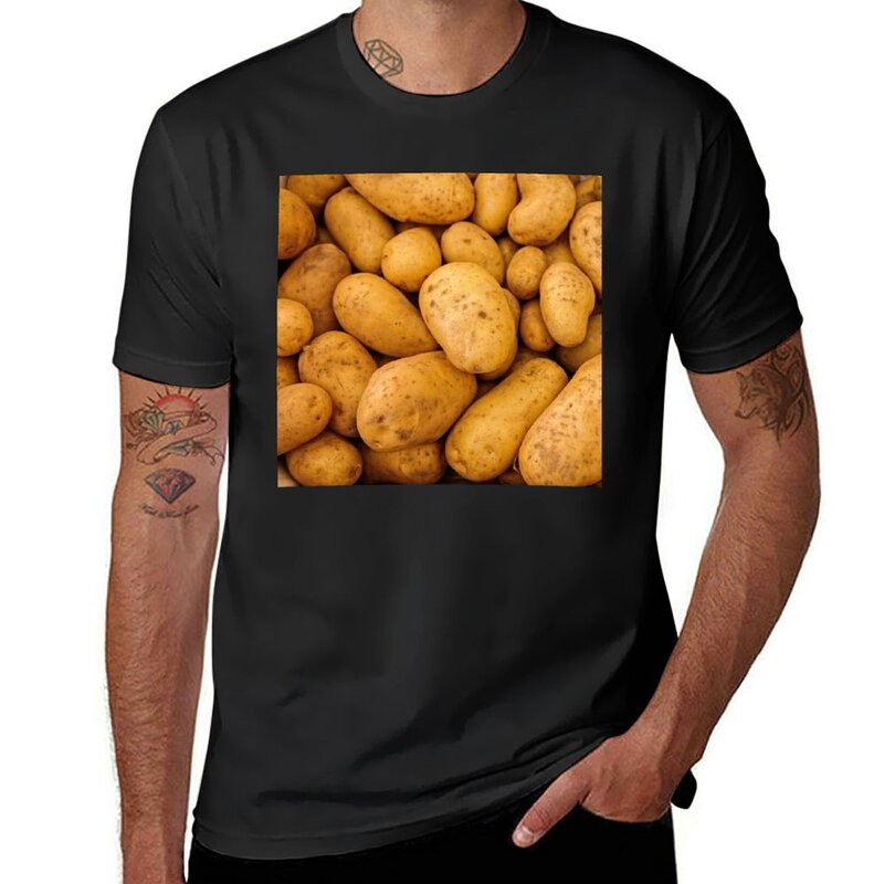 T-shirt da alfândega das batatas masculinas, customizável