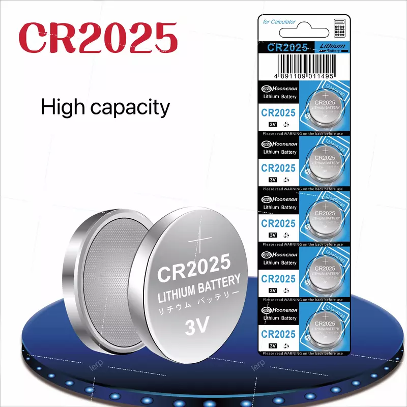 Bateria do controle remoto do carro CR2025, Dispositivo anti-roubo, Coin Cell Electronics