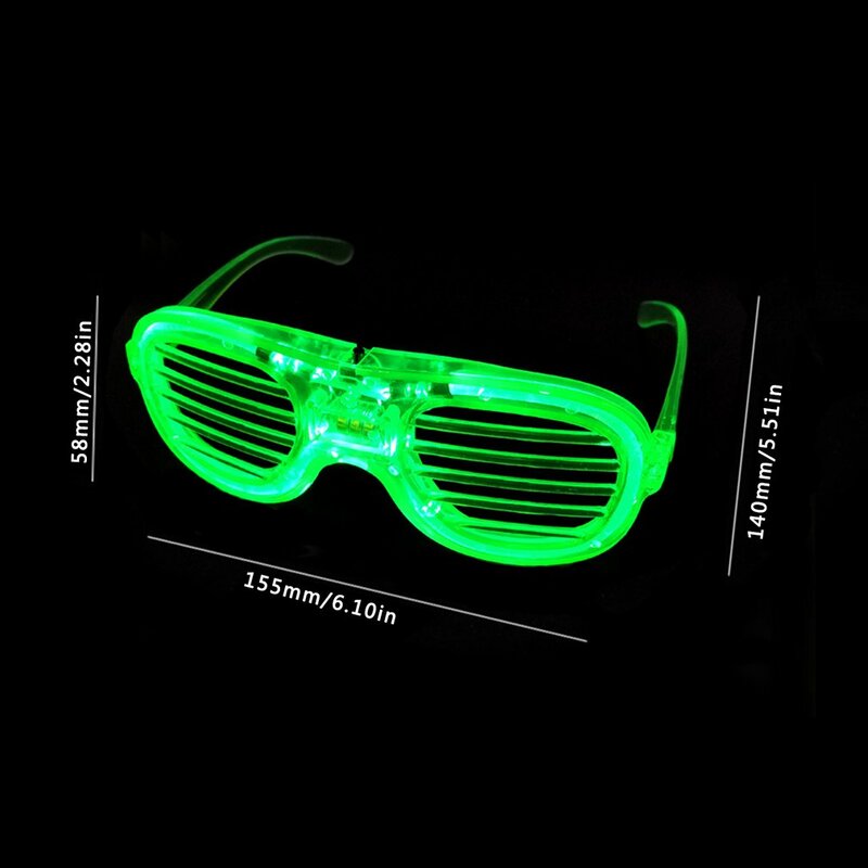 LED Luminous Glasses Halloween Glowing Neon Christmas Party Flashing Light Glow Sunglasses Glass Festival Costumes Accessory