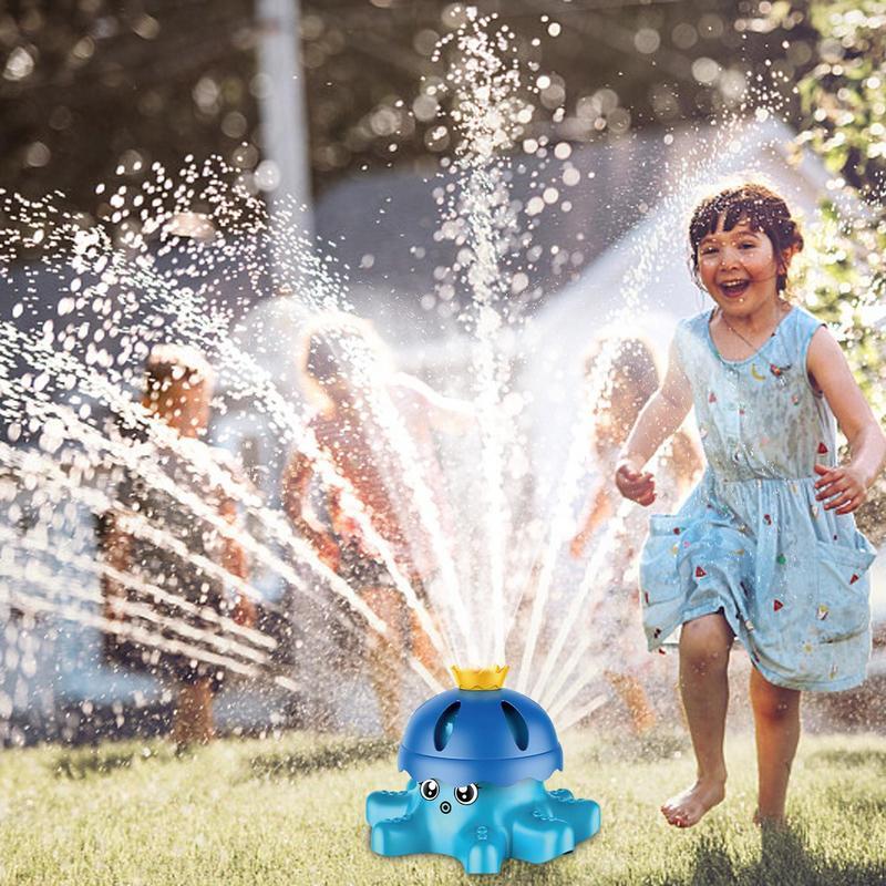 Octopus Water Spray Backyard Spinning Sprinkler Toy For Summer Cute Backyard Octopus Sprinkler Toy Water Fun Toy Sprinkler For