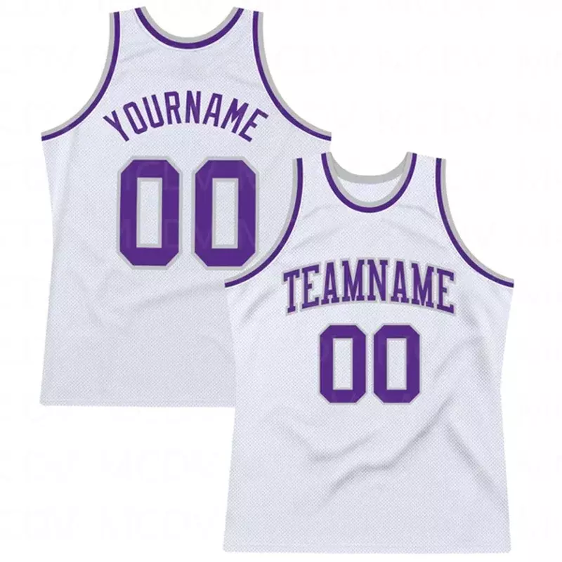 Custom White Silver Gray-Light Blue Authentic Throwback  3D Print Team Name Number Vest Game Practice Clothes Adult/Youth