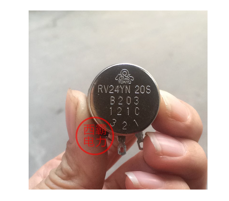 Potensiometer film karbon koil tunggal, RV24YN 20S B203 nilai resistensi 20K
