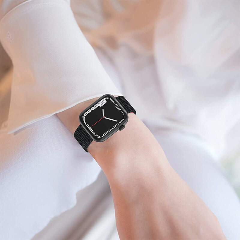 Tali nilon untuk Apple Watch Band Ultra 9 8 7 SE 6 5 3 38MM 42MM 40MM 44MM jam tangan pintar gelang iWatch seri 45MM 41MM