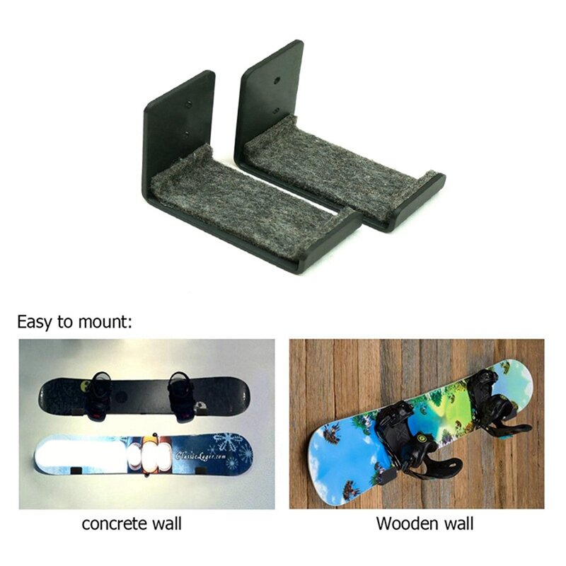 Minimalista Wall-Mounted Snowboard Display Rack, Surfboard Rack, Armazenamento