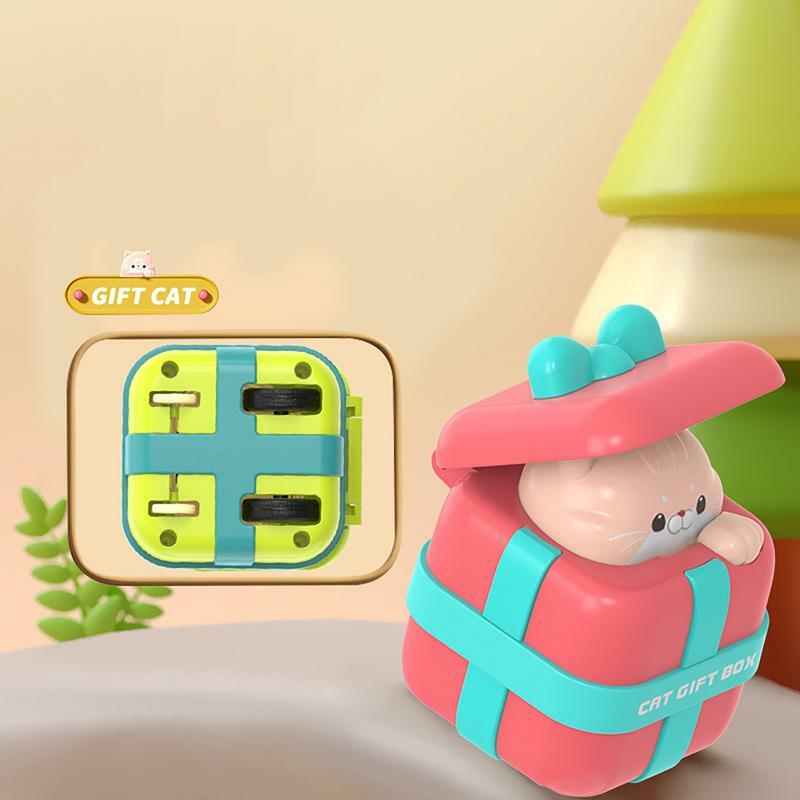 Kreative Pull-Back-Presse & Go-Fahrzeug interaktive Spielzeug Cartoon Katze frühes pädagogisches Lernen Geburtstags geschenke für Kinder Jungen Mädchen