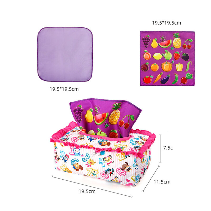 Baby Early Learning Doek Sensorisch Speelgoed Soft Tissu Box Finger Oefening Educatief Kids Montessori Speelgoed