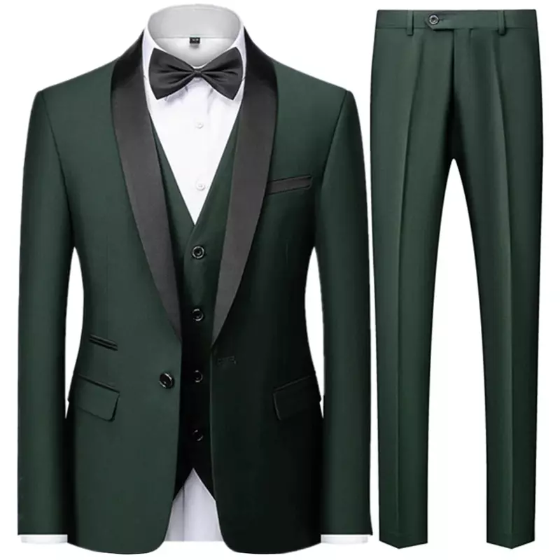 Blazers Boutique Casual masculino, jaqueta de noivo de casamento, calças