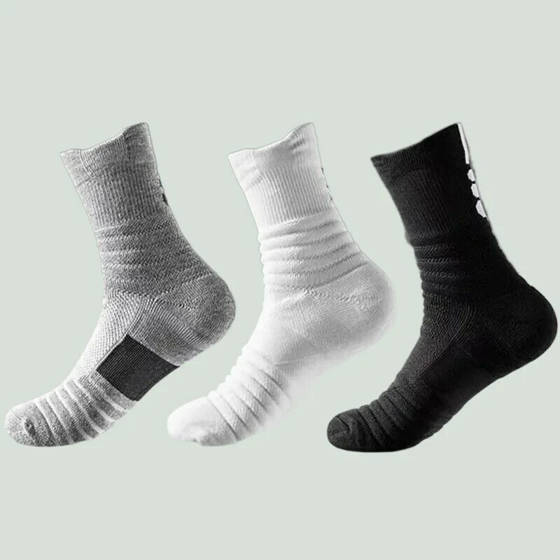 3/5 Pairs High Quality Anti-Slip Football Socks Long Tube Soccer Basketball Deodorous Sport Socks Men Women Cotton Short Sock