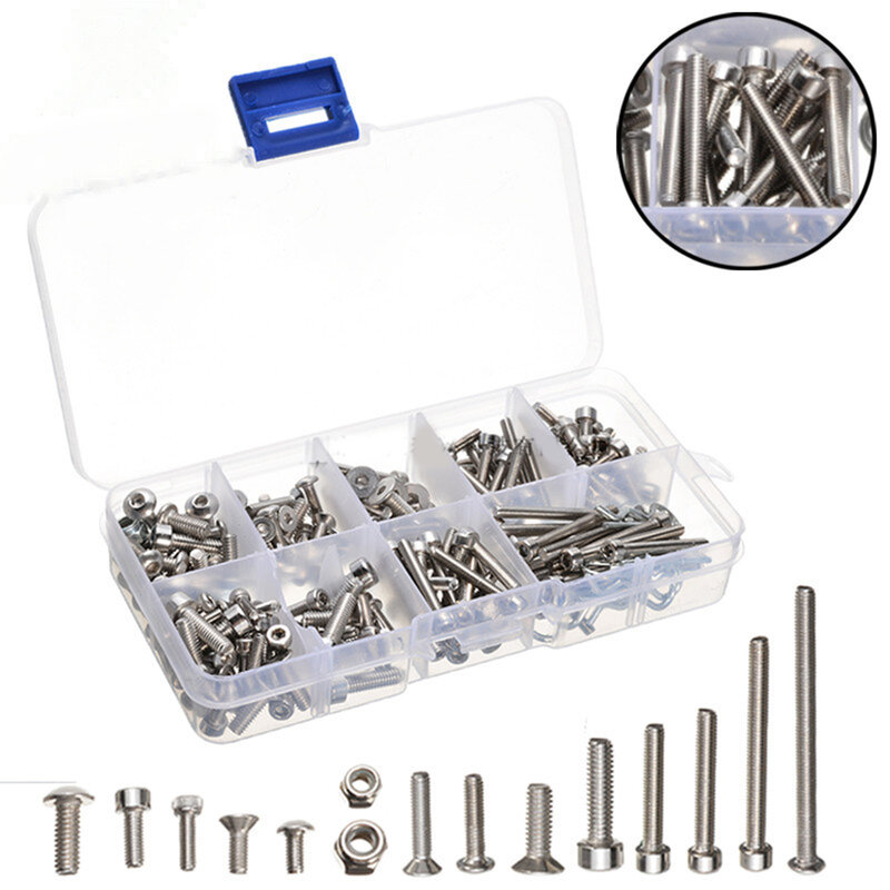 Kit de tornillos de Metal de acero inoxidable 205 piezas para Traxxas Slash 4x4, pieza de coche de camión corto