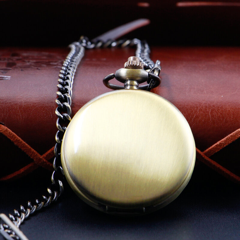 Romano Digital All Hunter Vintage reloj de bolsillo colección minimalista collar con cadena hombres mujeres bolsillo de cuarzo y relojes Fob