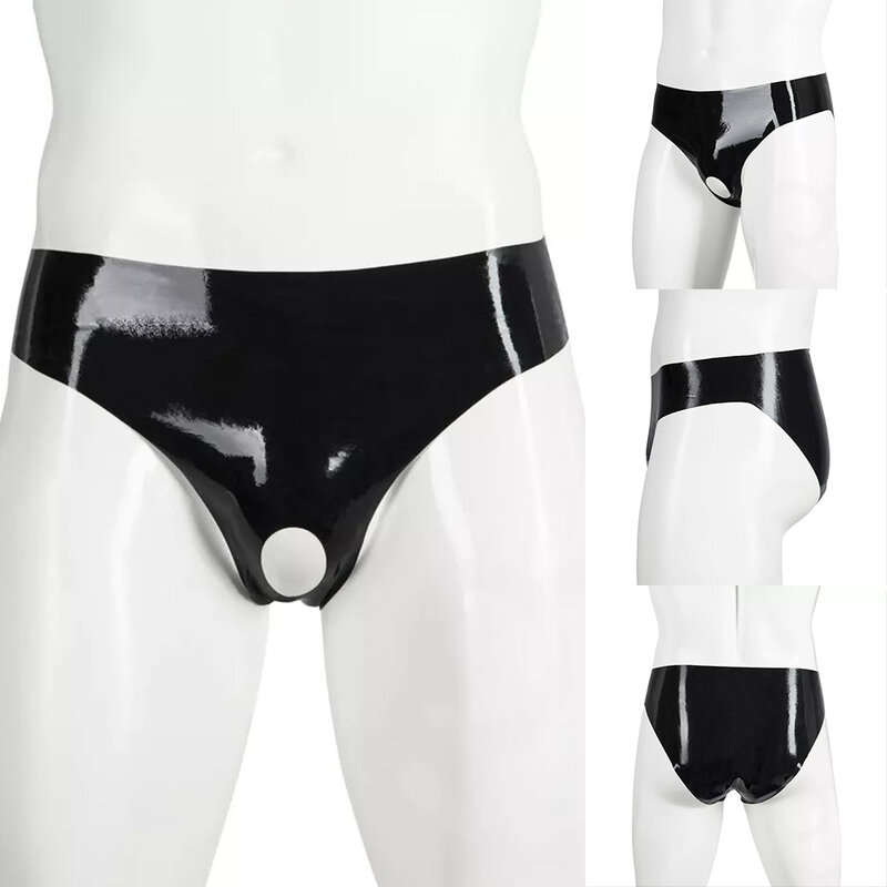 Celana dalam pria seksi tampilan basah Thong bersirkulasi celana dalam pendek naik rendah nyaman celana dalam kulit berkilau 2022