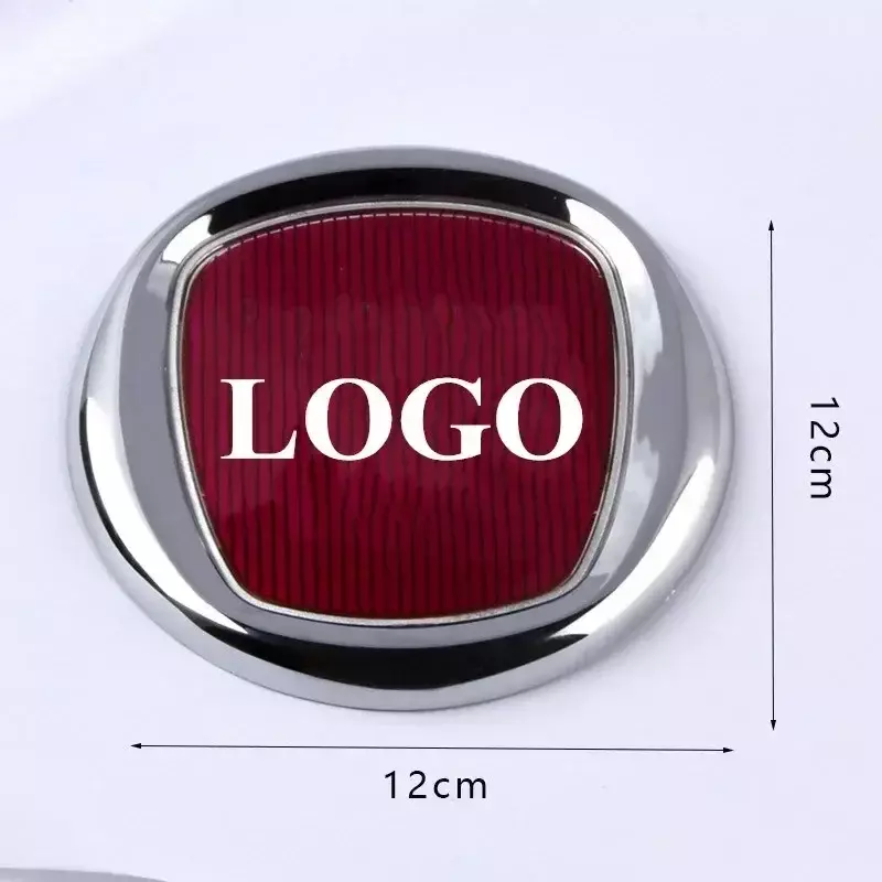 1pcs  90mm/120mm ABS Car Sticker Front Bonnet Grill Logo Hood Emblem Badge Sticker Decals for  500 Grande Punto Accessories