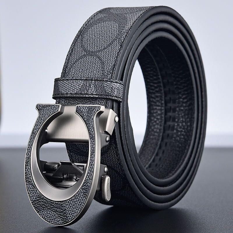 High Quality 3.4CM Luxury Designer Canvas Belts Men Real Leather Belt for women C Buckle lady Dress Strap Women Belt for Jeans