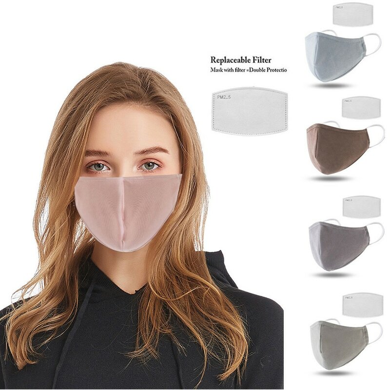 Damska modna maska ochronna z matową teksturą Wymienna wewnętrzna maska z filtrem Kolarstwo na świeżym powietrzu Oddychająca osłona ust
