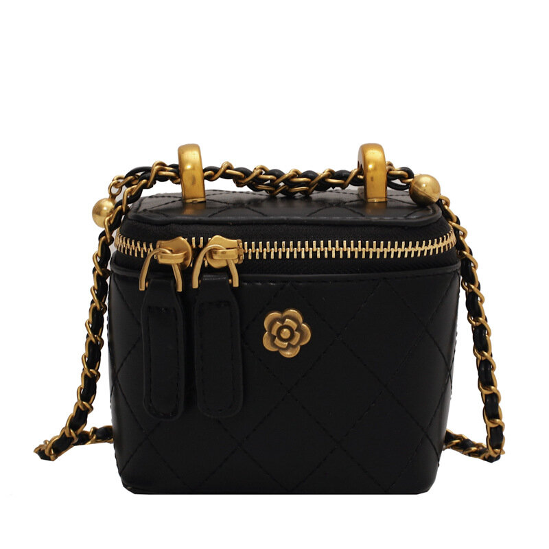 Mini Fashion Designer Pu Leather Women's Handbags Chain Casual Ladies Tote Female Black Bucket Women Shoulder Crossbody Bag