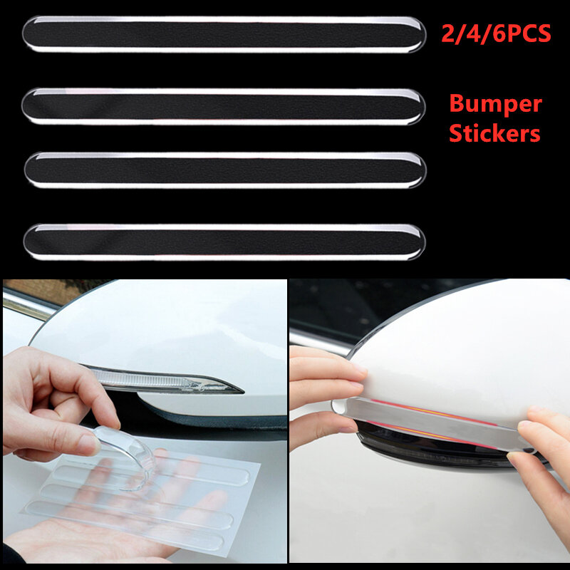 2/4/6 Pieces Transparent Car Door Edge Guards Anti-collision Anti Scratch Protection Strips Rearview Mirror Guards Protector
