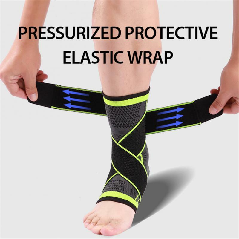 Nylon Basketball Ankle Brace Lightweight Bandage 64g Sleeves Support Soft Foot Protective Gear Gym Fitness Green One Set