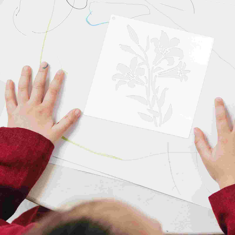 20 buah templat ukiran lukisan dapat digunakan kembali templat stensil gambar untuk dinding DIY alat plastik berongga dapat digunakan kembali menggambar anak