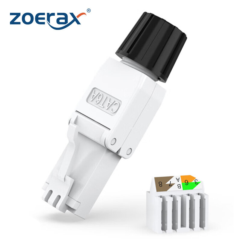 Zoerax werkzeug lose rj45-Anschlüsse für cat8/cat7/cat6a cat6/cat5e/cat5, stempel bare Ethernet-Kabelst ecker 1St