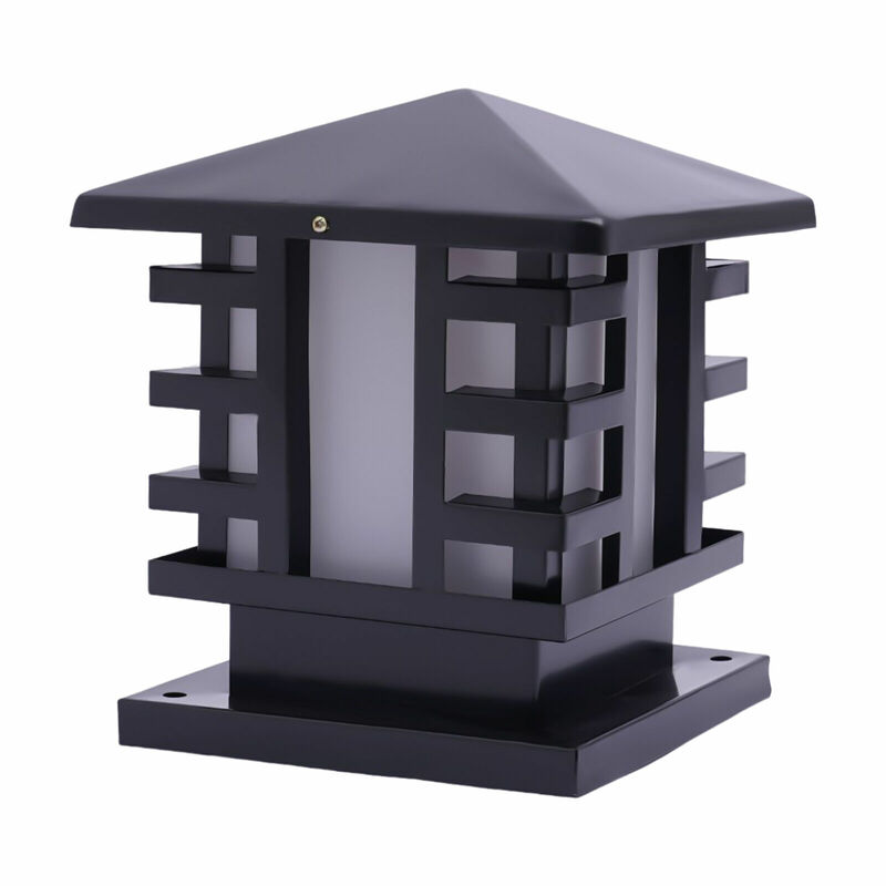 レトロなレトロな柱のライト,防水,パティオ,庭,屋外用の吊り下げ式ランタン,柱状のランプ,黒