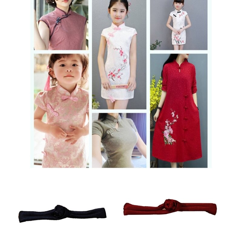Hebilla cierre rana Cheongsam, sujetadores chinos costura hechos a mano para traje