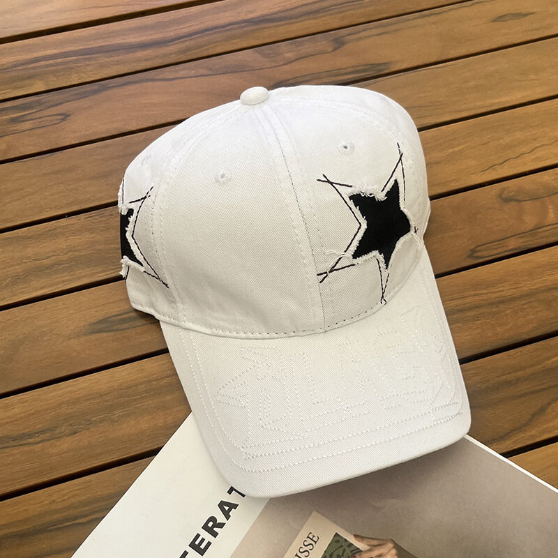 Star baseball caps for men and women in 2024 new style wide brimmed sun proof cap is versatile retro Outdoor Sport Casual hats
