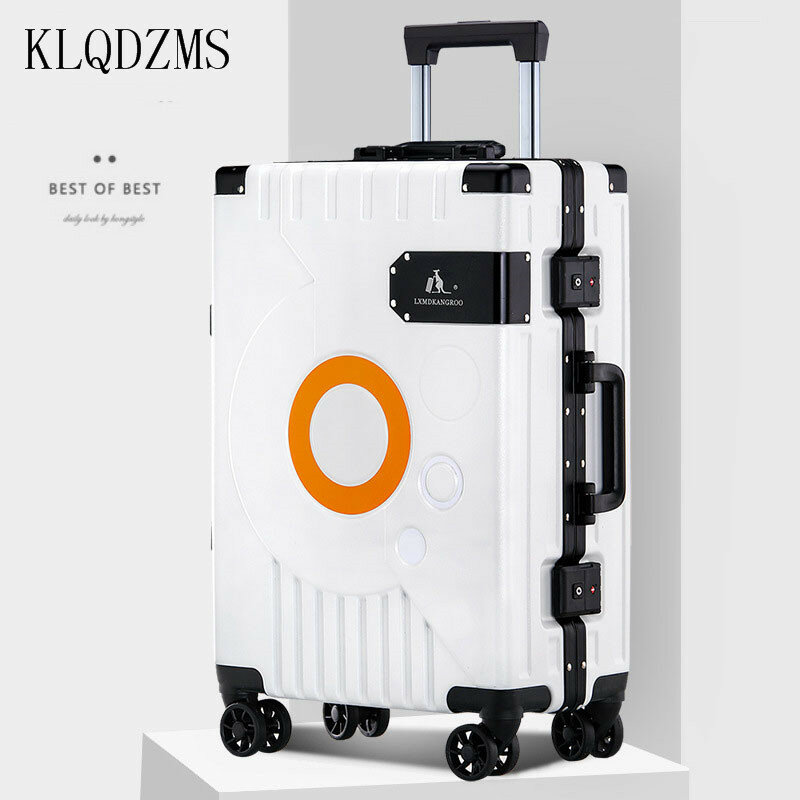 KLQDZMS – valise à roulettes avec cadre en aluminium pour hommes et femmes, bagage à la mode, 20/22/24/26 pouces