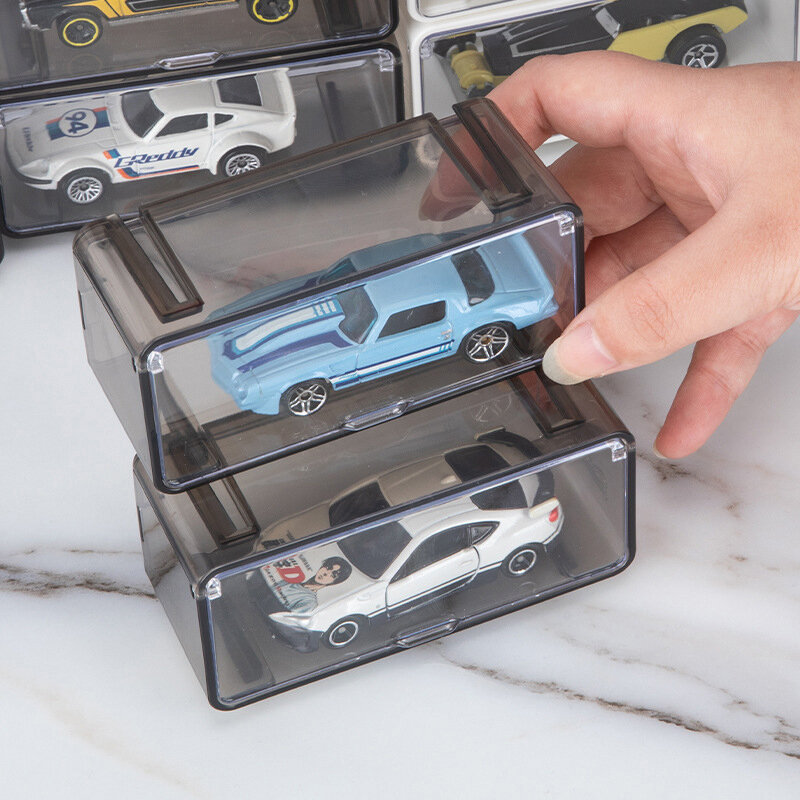 Auto Speelgoed Transparant Stofdicht Carro Model Collectie Display Combineerbare Shell Acryl Opbergdoos Voor Jongens Cadeau