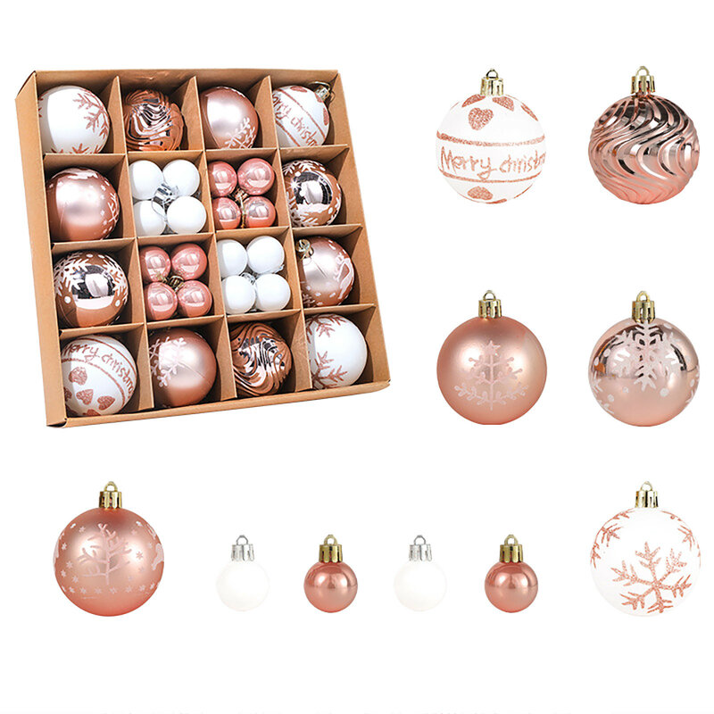 44pcs palle di natale ciondolo natalizio decorazioni per l'albero di natale palla multicolore ornamenti per feste a casa Set Navidad 2023 capodanno