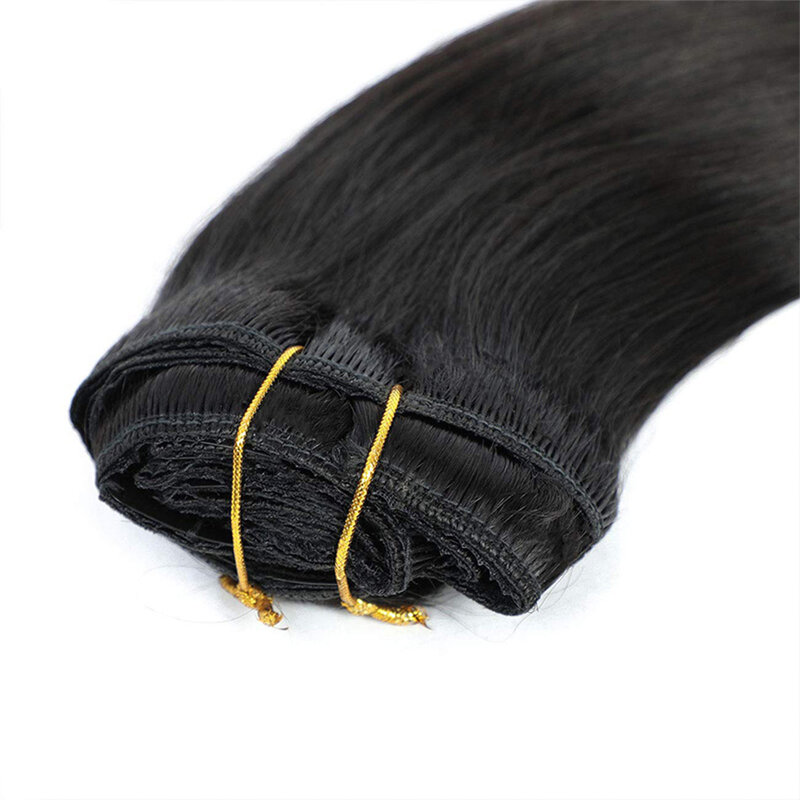Extensiones de cabello humano con Clip para mujeres negras, cabeza completa, cabello brasileño liso y rizado Remy, 26 pulgadas, 8 piezas, 120 G/Set