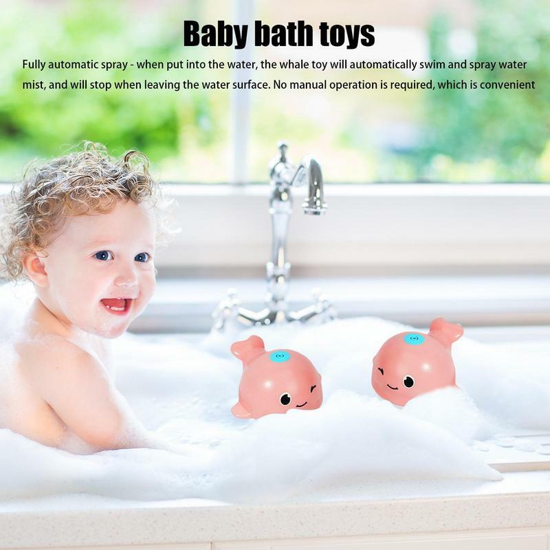 LED Bath Toys induzione automatica LED Whale Bath Toys divertenti giocattoli da bagno per bambini regali di compleanno per bambini per ragazzi e ragazze bambini Toddler
