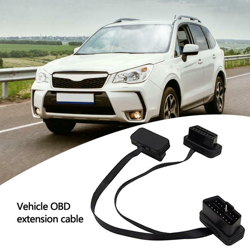 OBD2 Splitter Durable Flat Ribbon Extension Cable 16 Pin Male To Female Port Flexible Extender For Scan Tools Diagnostic Reader