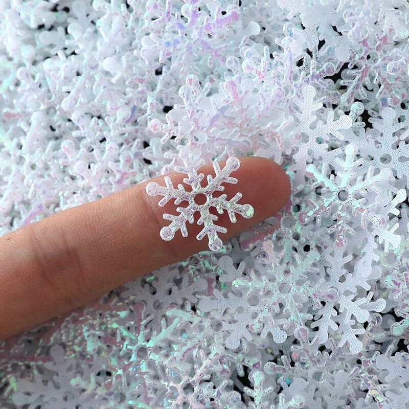 200/300pcs Christmas Snowflakes Confetti Xmas Tree Ornaments Christmas Decorations for Home Winter Party Cake Decor Supplies