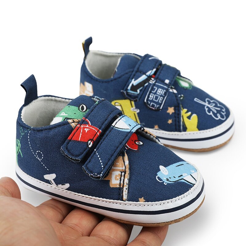 0〜1歳の赤ちゃん,男の子,女の子のための最初のステップのための靴,印刷された,幼児のための靴,柔らかいソール,クレードル,新生児,0〜1yのための滑り止めの靴