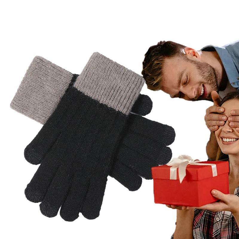 Warme Handschuhe für Frauen Touchscreen klassische Stretch wind dichte Handschuhe mit Touchscreen Fingern wind dichte Strick handschuhe warm elastisch