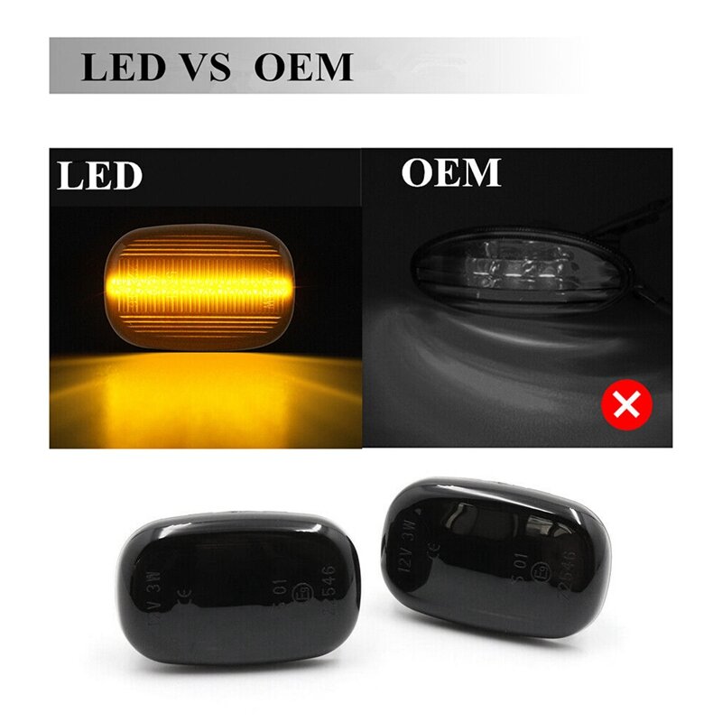 2Pcs LED Dynamic Side Marker Turn Signal Lights Indicator Lamp For Toyota Corolla RAV4 Prius Yaris Camry Hilux Harrier