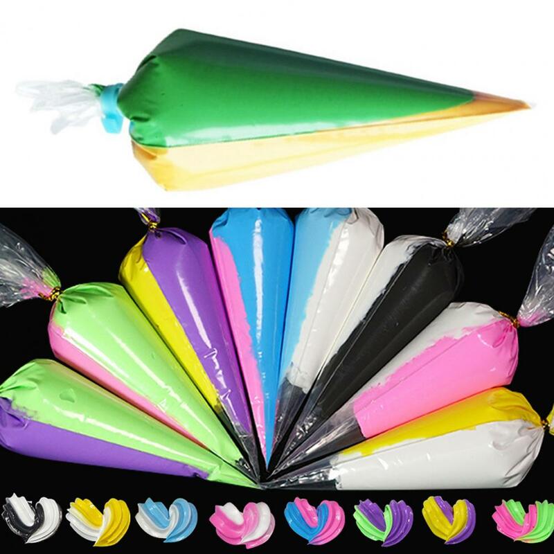 ケーキデコレーションツール、フロスティングバッグセット、カップケーキ用の使い捨てリボンバッグ、ペストリー装飾、ベーキング用の三角形、100個
