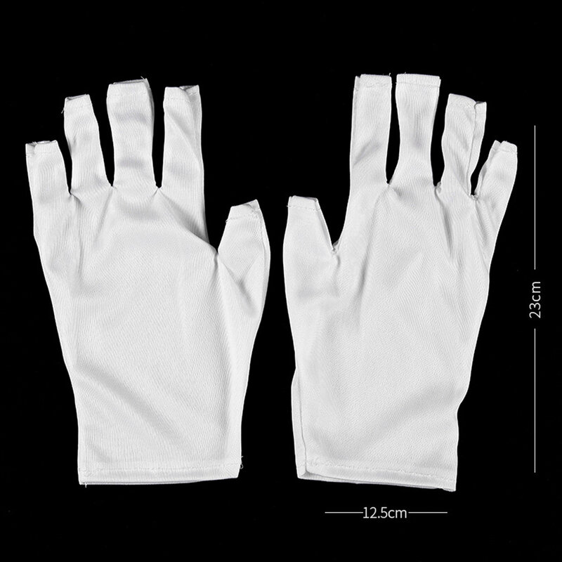 2 sztuk anty Uv promienie rękawice Nail Art rękawice Led lampa paznokci ochrona Uv promieniowanie dowód rękawice Manicure narzędzia do paznokci
