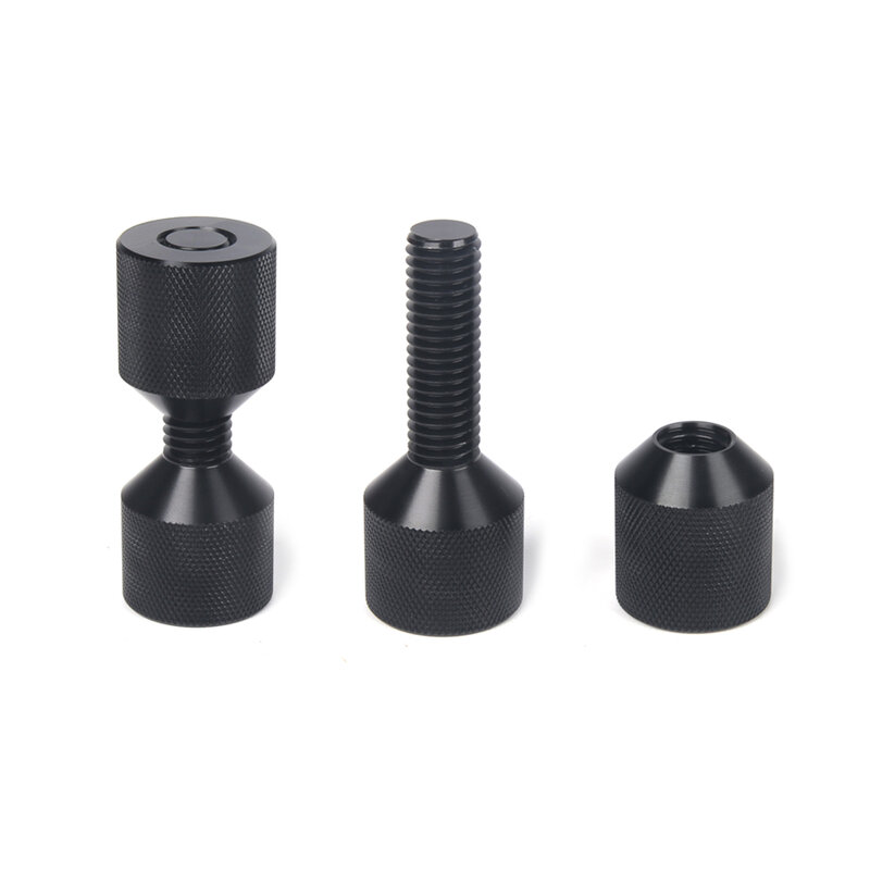 Liga de alumínio Duplo Buraco Pin Set, Alinhamento Pin Kit, Flange Preto, 2-buraco Pin Set, 6061, 1-1/8"