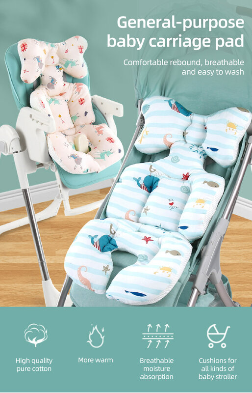 Seggiolino per passeggino multifunzionale seggiolino per auto per bambini morbido cuscino per passeggino per neonati supporto per cuscino per tutto il corpo 3D