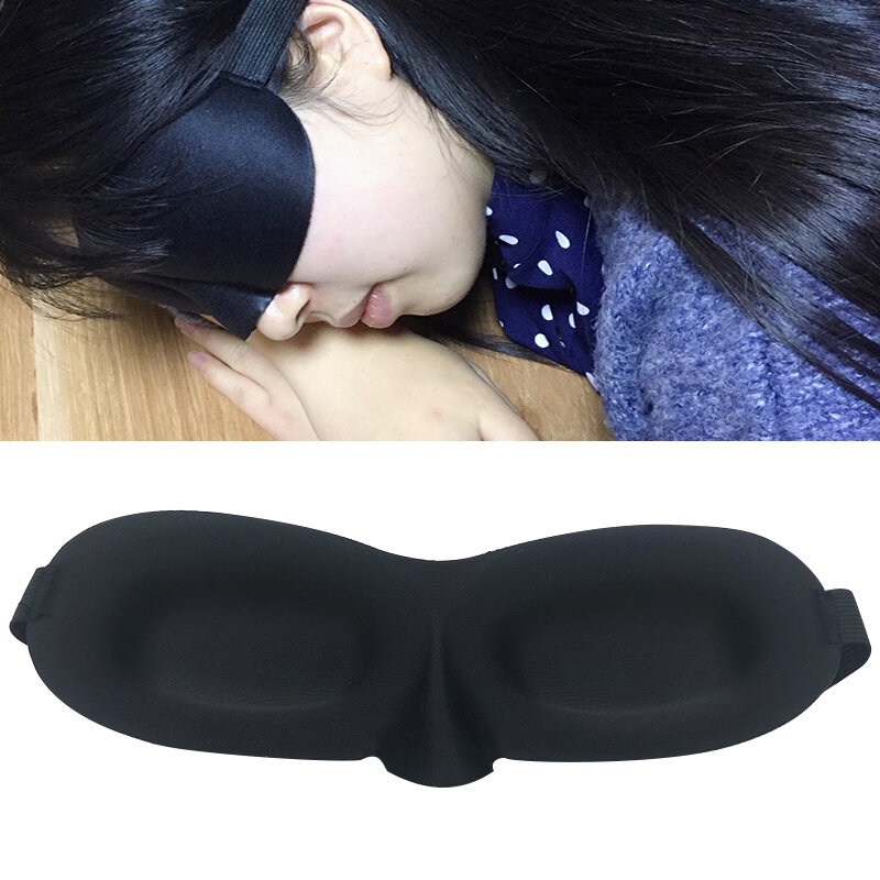 Máscara de olho do sono 3D para o curso, ajuda do descanso, tampa do olho, remendo, venda macia, relaxe o massageador