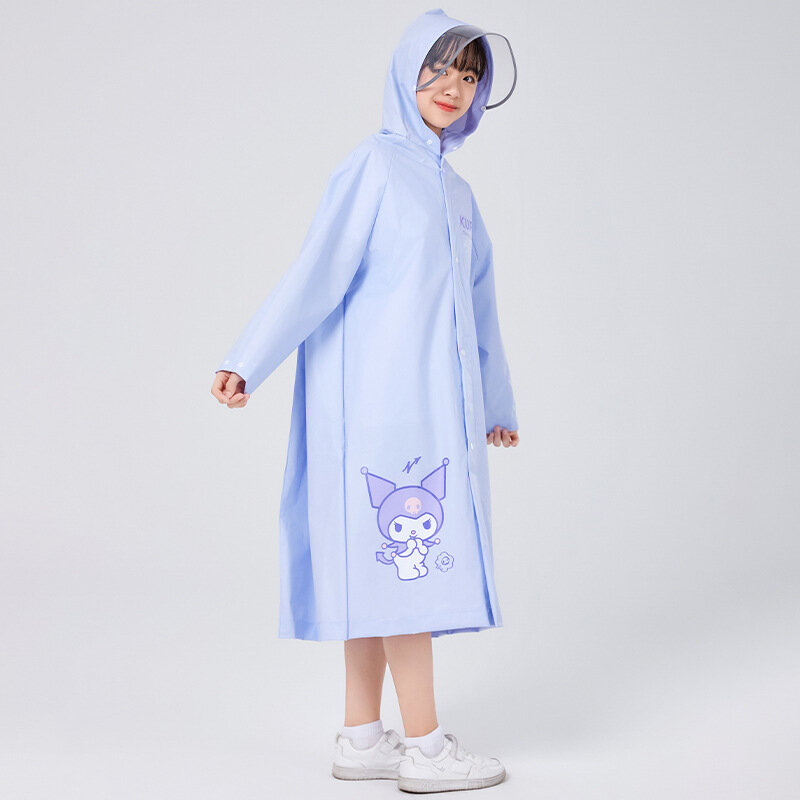 Kawaii Sanrio Kuromi Mijn Melodie Hallo Kitty Schattige Cartoon Kind Regenjas Student Poncho Buiten Water Proof Anime Perifere Geschenk