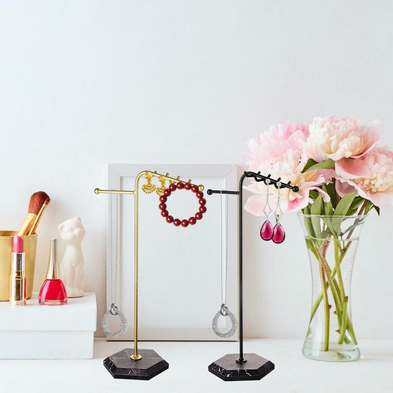 Necklace Hanger European Style Metal Large Capacity Stable Base Jewelry Holder for Watches Necklace Earrings Show Jewelry Ring