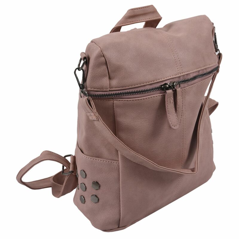 Simple Style Backpack Lady Backpack Teenage Girl Bag Fashion Retro Solid Color Single Shoulder Bag