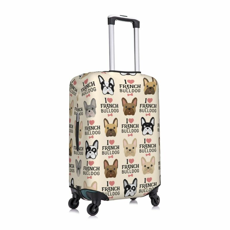 Funda elástica personalizada para maleta de Bulldog Francés, Protector de equipaje para amantes del perro francés, 18-32 pulgadas
