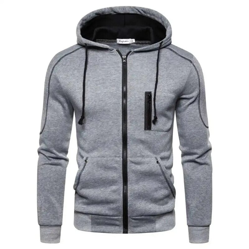 Men's Vertical Zipper Print Suit Sports Zipper Cardigan Casual Pullover Daily Suit Spring and Autumn