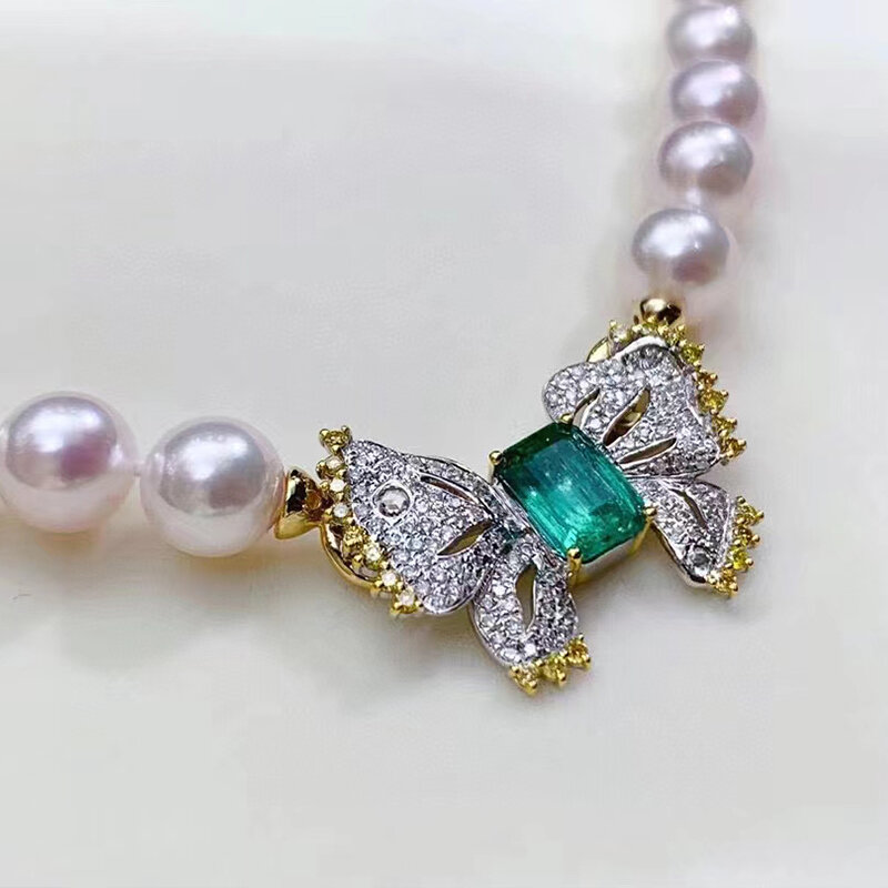 one pcs 1piece green zircon butterfly Clasp Jewelry accessory connector  wholesale  hook FPPJ